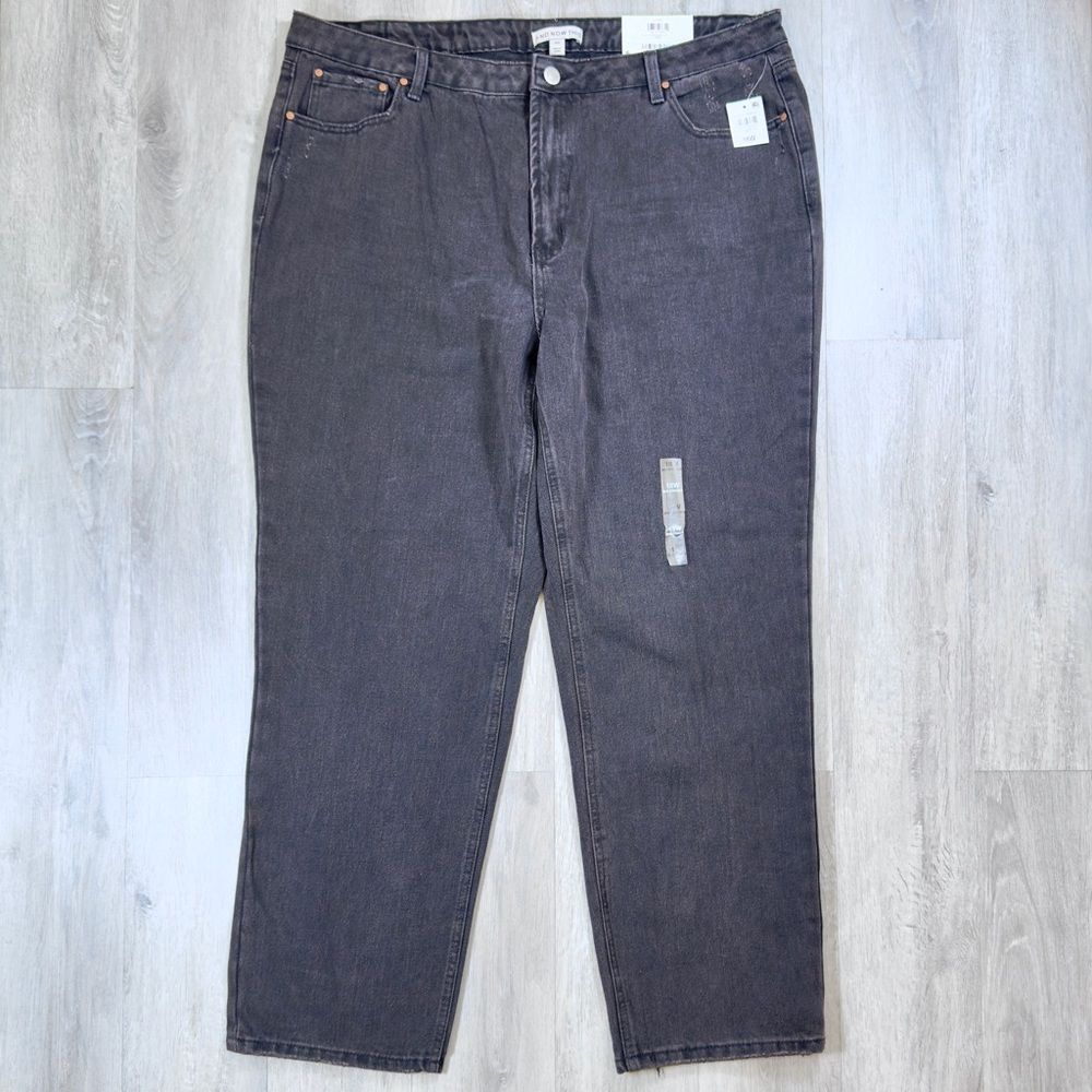 Women's 18W NWT Plus Size Black Slim Straight Ultra High Rise 90's Fit Jeans